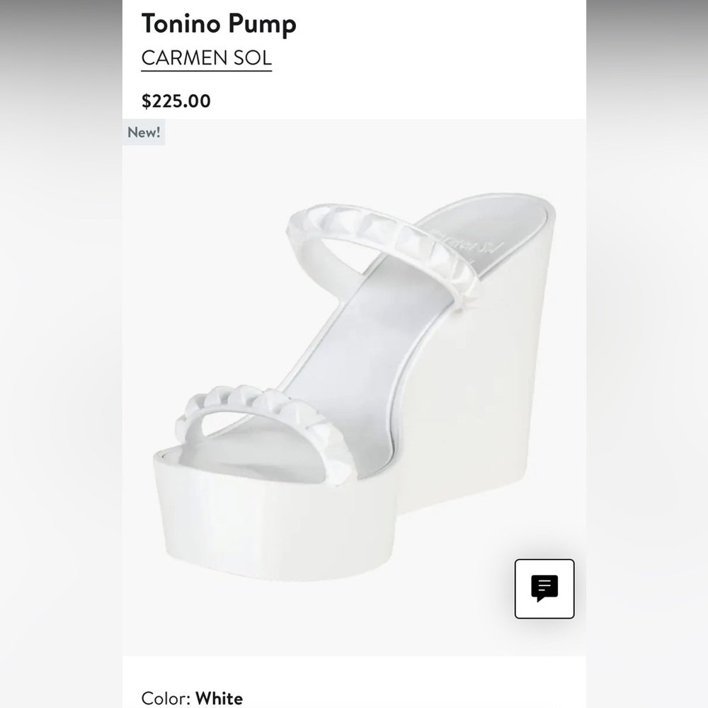 authentic Carmen Sol white jelly platforms
